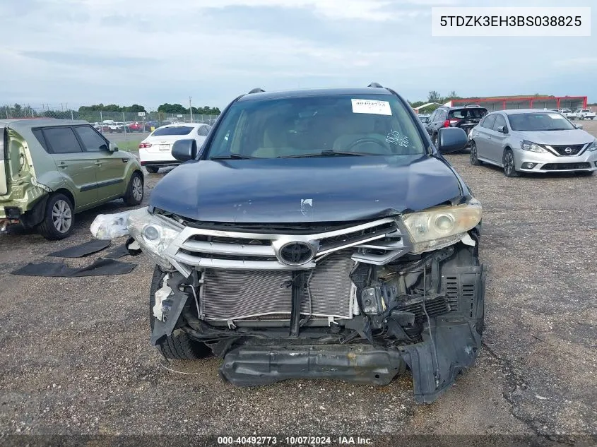 2011 Toyota Highlander Base V6 VIN: 5TDZK3EH3BS038825 Lot: 40492773