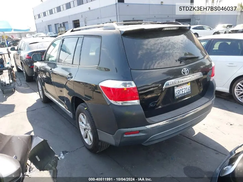 2011 Toyota Highlander Se V6 VIN: 5TDZK3EH7BS046037 Lot: 40511991