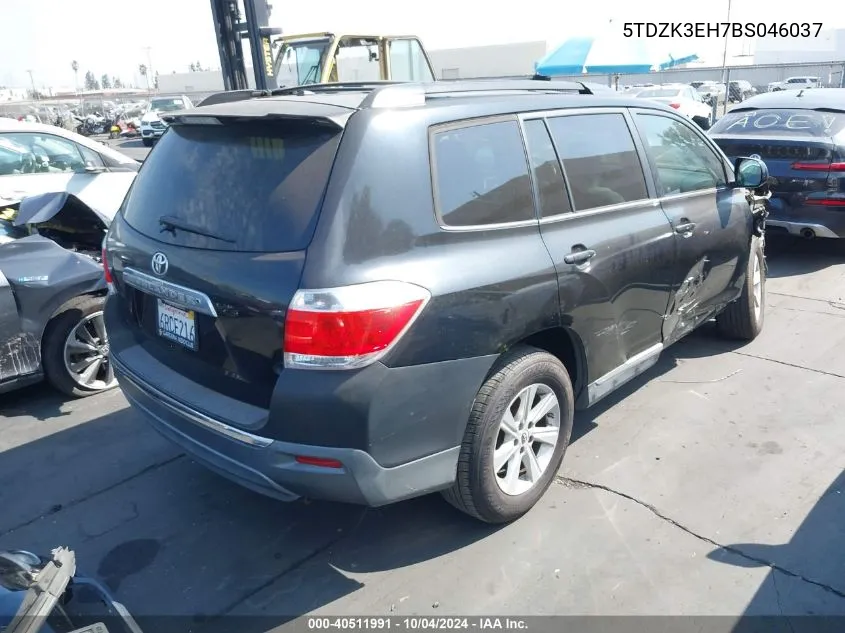 2011 Toyota Highlander Se V6 VIN: 5TDZK3EH7BS046037 Lot: 40511991