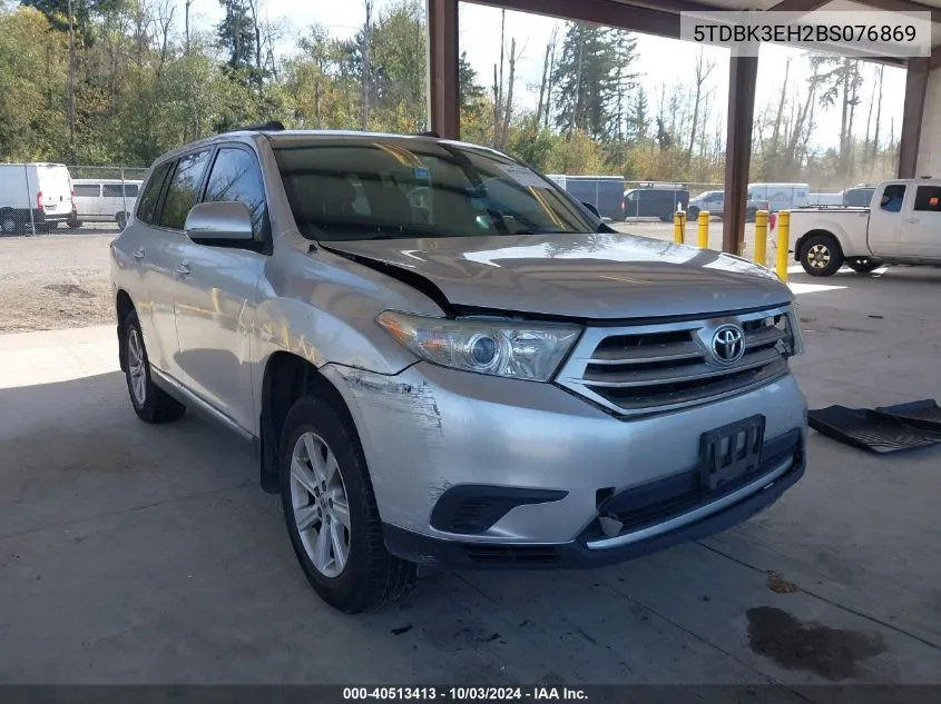 2011 Toyota Highlander Base V6 VIN: 5TDBK3EH2BS076869 Lot: 40513413