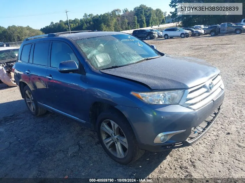 2011 Toyota Highlander Limited V6 VIN: 5TDYK3EH3BS028839 Lot: 40559790