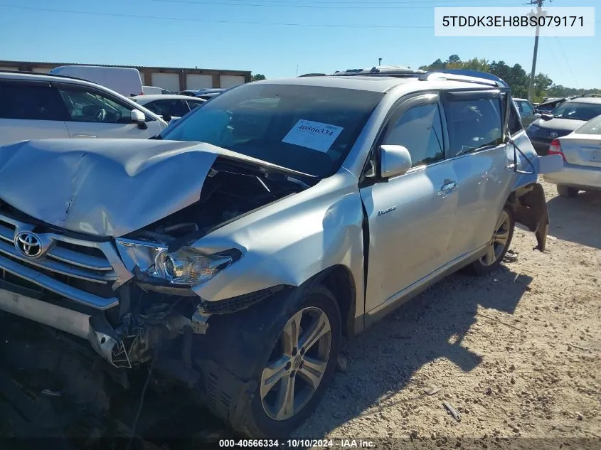 2011 Toyota Highlander Limited V6 VIN: 5TDDK3EH8BS079171 Lot: 40566334