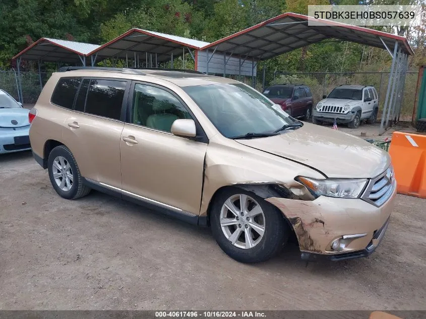 5TDBK3EH0BS057639 2011 Toyota Highlander Se V6