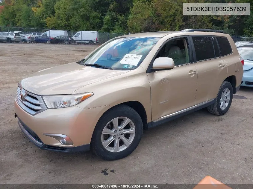 5TDBK3EH0BS057639 2011 Toyota Highlander Se V6