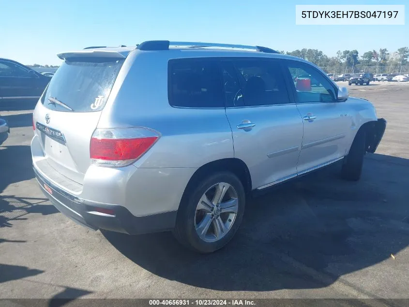 2011 Toyota Highlander Limited V6 VIN: 5TDYK3EH7BS047197 Lot: 40656931