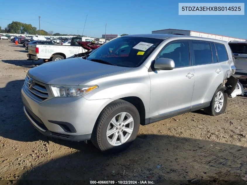 2011 Toyota Highlander VIN: 5TDZA3EHXBS014525 Lot: 40660789