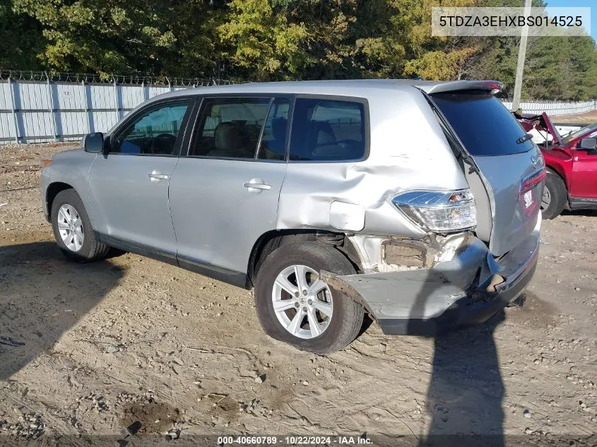 2011 Toyota Highlander VIN: 5TDZA3EHXBS014525 Lot: 40660789