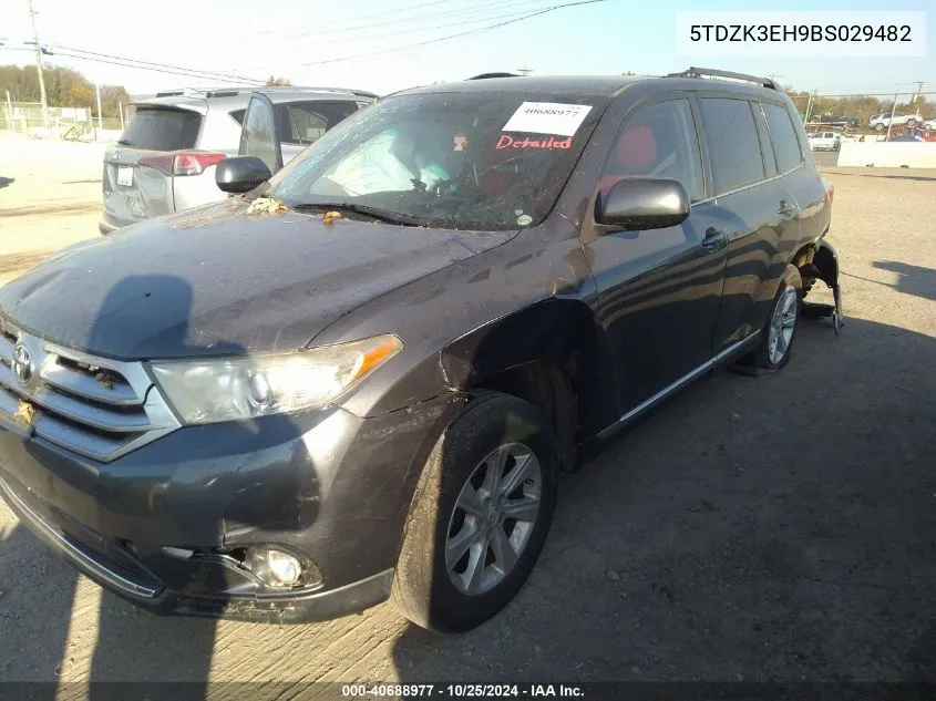 2011 Toyota Highlander Se VIN: 5TDZK3EH9BS029482 Lot: 40688977