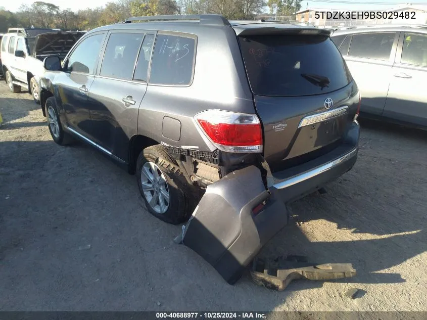 2011 Toyota Highlander Se VIN: 5TDZK3EH9BS029482 Lot: 40688977