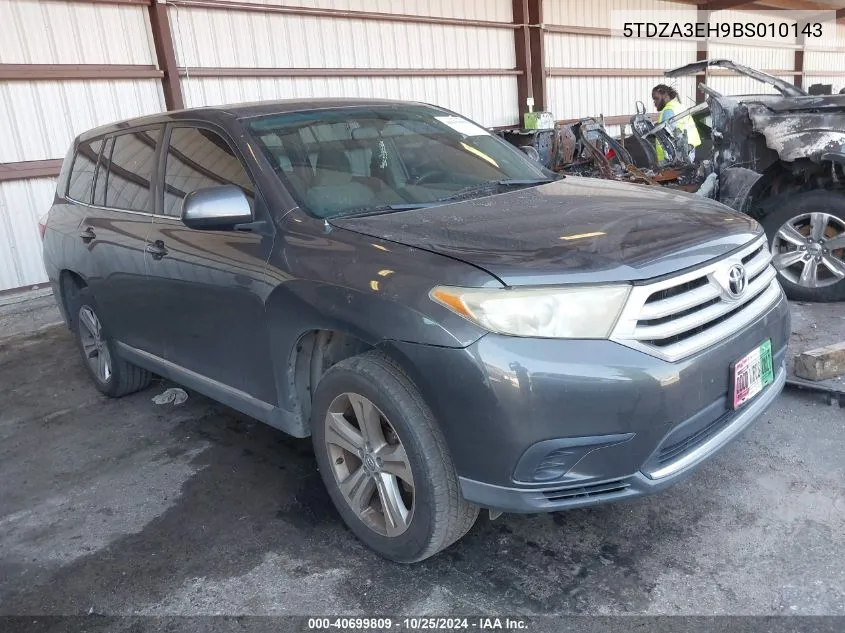 2011 Toyota Highlander VIN: 5TDZA3EH9BS010143 Lot: 40699809