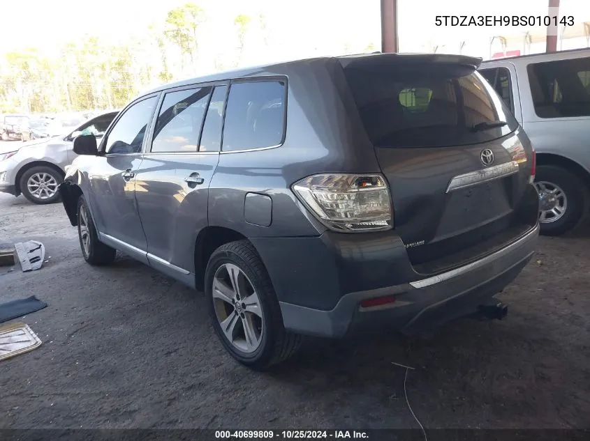 2011 Toyota Highlander VIN: 5TDZA3EH9BS010143 Lot: 40699809