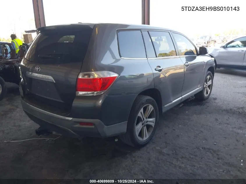 2011 Toyota Highlander VIN: 5TDZA3EH9BS010143 Lot: 40699809