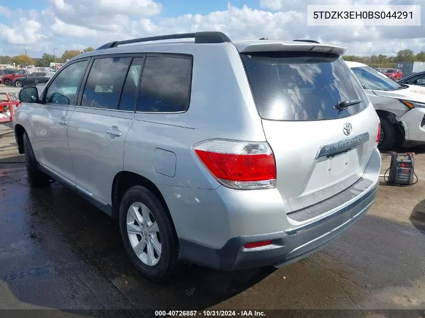 2011 Toyota Highlander Se VIN: 5TDZK3EH0BS044291 Lot: 40726857