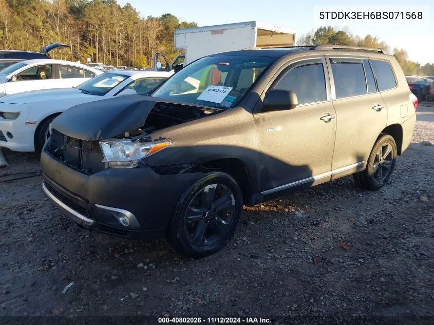 2011 Toyota Highlander Limited V6 VIN: 5TDDK3EH6BS071568 Lot: 40802026