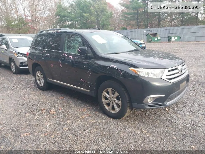 2011 Toyota Highlander Se V6 VIN: 5TDBK3EH3BS080395 Lot: 40809864