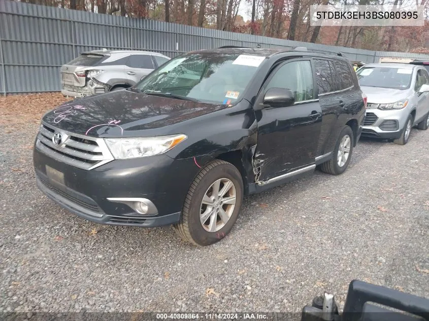 2011 Toyota Highlander Se V6 VIN: 5TDBK3EH3BS080395 Lot: 40809864