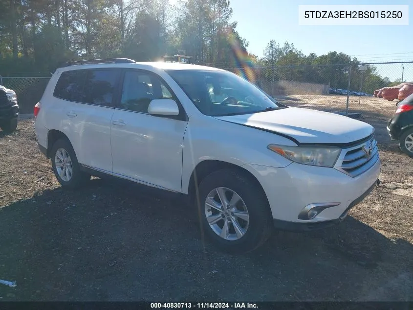 2011 Toyota Highlander Se VIN: 5TDZA3EH2BS015250 Lot: 40830713