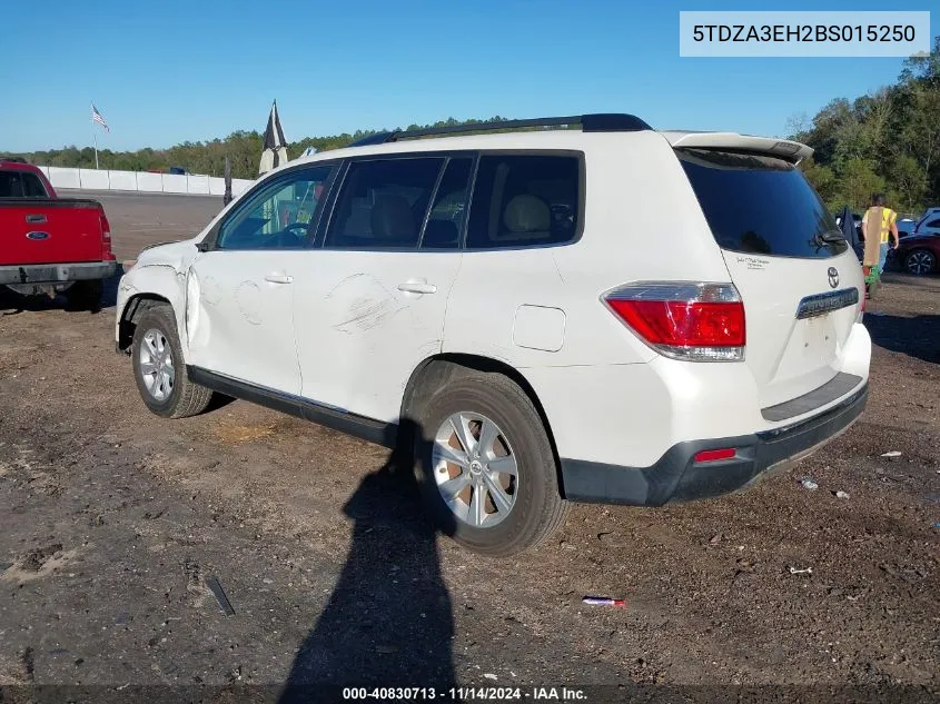 2011 Toyota Highlander Se VIN: 5TDZA3EH2BS015250 Lot: 40830713