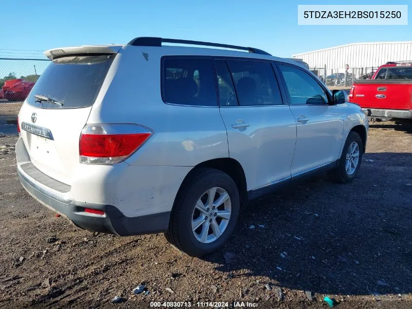 2011 Toyota Highlander Se VIN: 5TDZA3EH2BS015250 Lot: 40830713