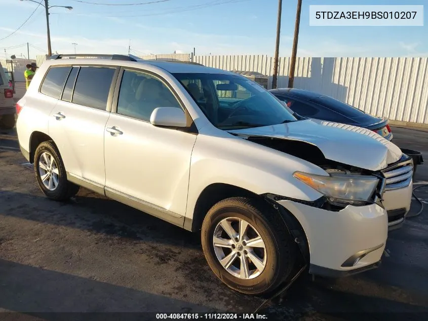 2011 Toyota Highlander Se VIN: 5TDZA3EH9BS010207 Lot: 40847615