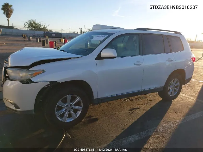 2011 Toyota Highlander Se VIN: 5TDZA3EH9BS010207 Lot: 40847615