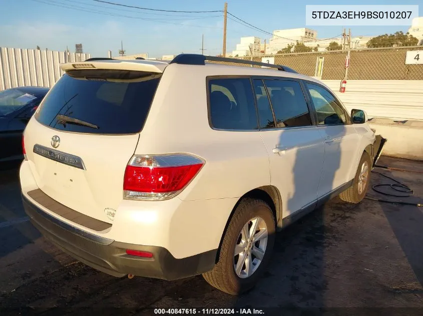 2011 Toyota Highlander Se VIN: 5TDZA3EH9BS010207 Lot: 40847615