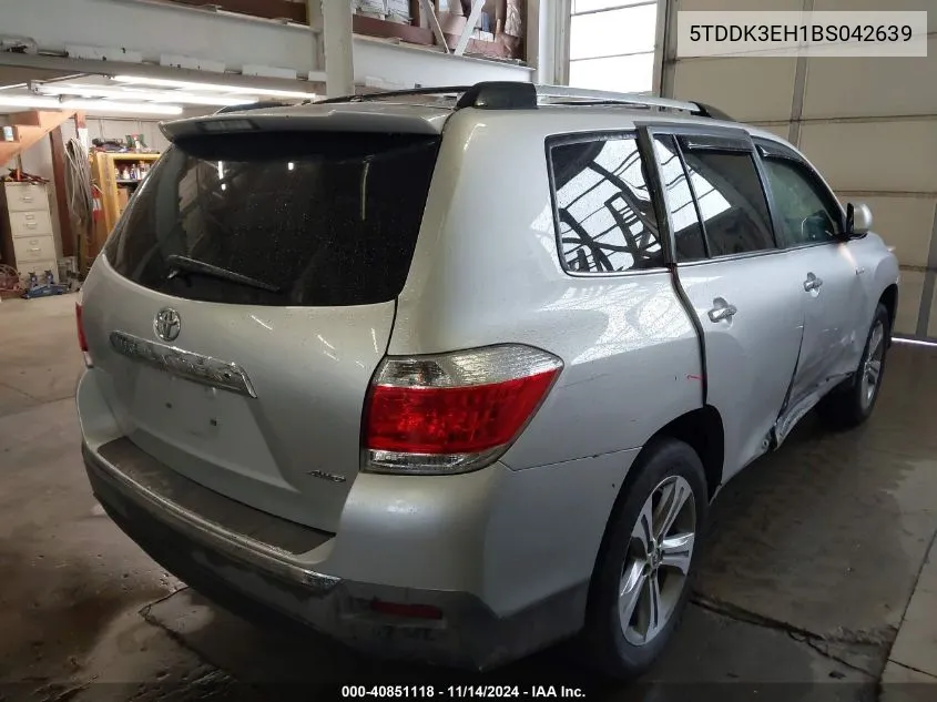 2011 Toyota Highlander Limited V6 VIN: 5TDDK3EH1BS042639 Lot: 40851118