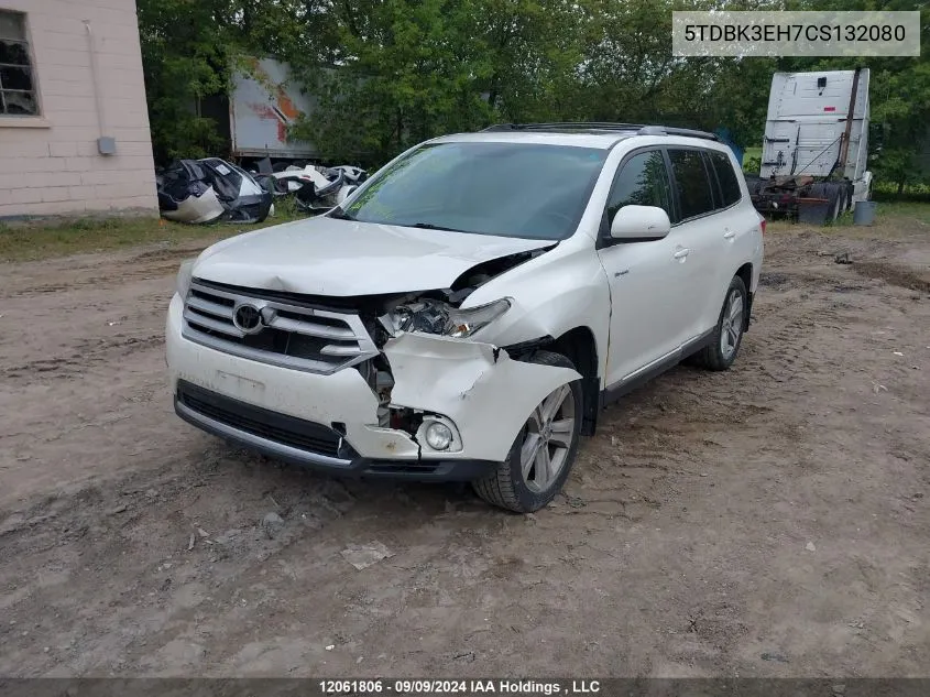 5TDBK3EH7CS132080 2012 Toyota Highlander Se