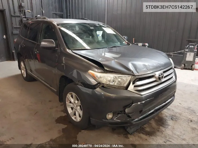 5TDBK3EH7CS142267 2012 Toyota Highlander Base V6