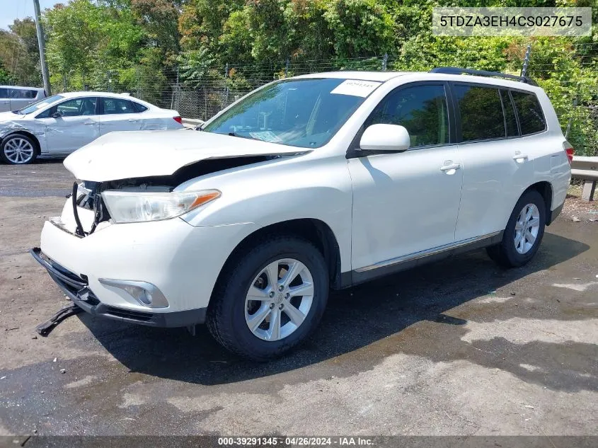 5TDZA3EH4CS027675 2012 Toyota Highlander Se