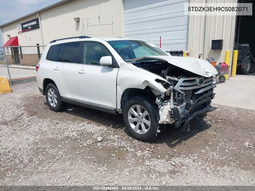 2012 Toyota Highlander Base V6 VIN: 5TDZK3EH9CS082071 Lot: 39296485