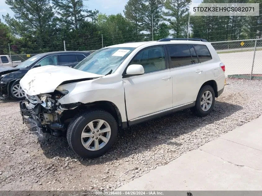 2012 Toyota Highlander Base V6 VIN: 5TDZK3EH9CS082071 Lot: 39296485