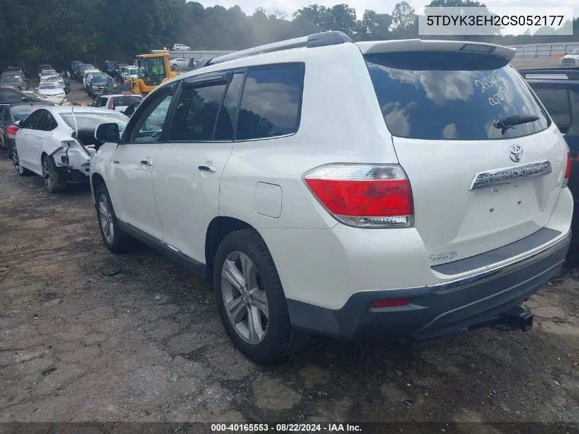 2012 Toyota Highlander Limited V6 VIN: 5TDYK3EH2CS052177 Lot: 40165553