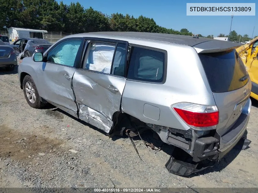 5TDBK3EH5CS133809 2012 Toyota Highlander Base V6