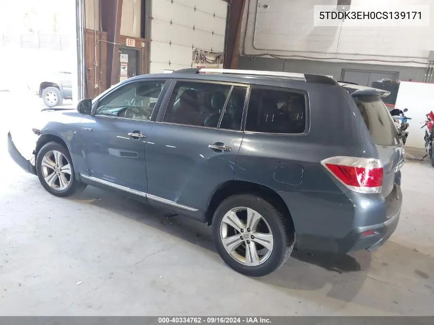 5TDDK3EH0CS139171 2012 Toyota Highlander Limited V6