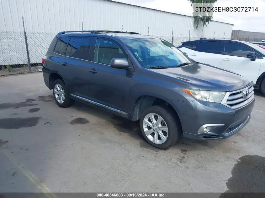 5TDZK3EH8CS072714 2012 Toyota Highlander Se V6