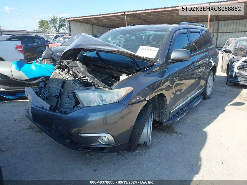 2012 Toyota Highlander Se V6 VIN: 5TDZK3EHXCS088882 Lot: 40378008