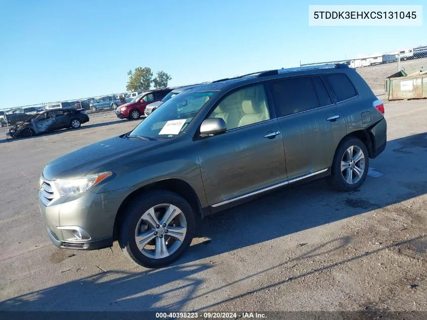 2012 Toyota Highlander Limited V6 VIN: 5TDDK3EHXCS131045 Lot: 40398223