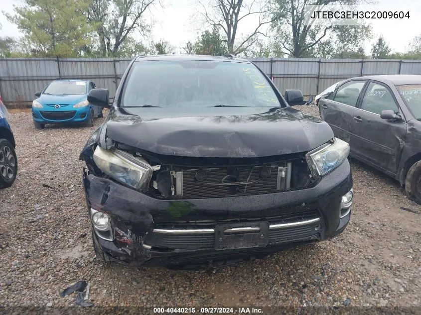 JTEBC3EH3C2009604 2012 Toyota Highlander Hybrid Base V6