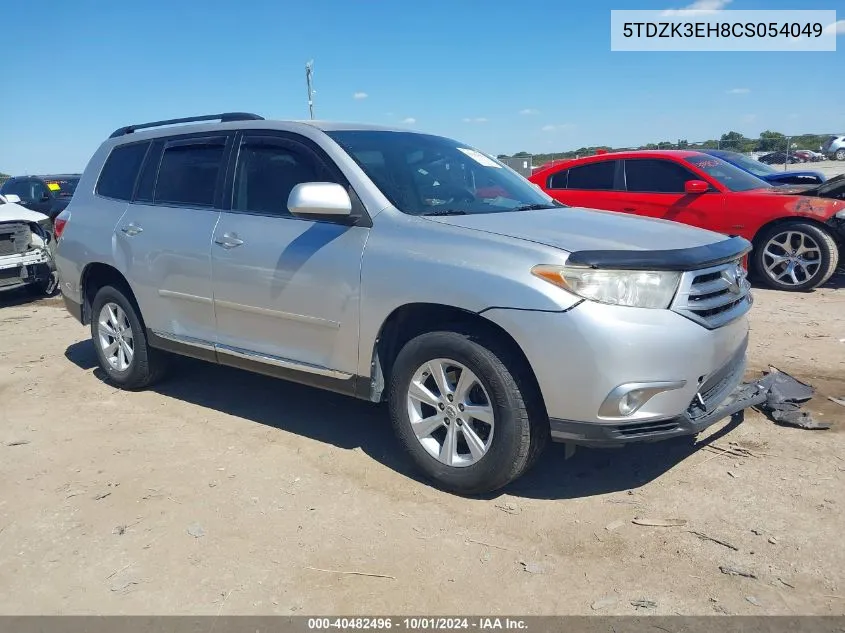 2012 Toyota Highlander Se VIN: 5TDZK3EH8CS054049 Lot: 40482496