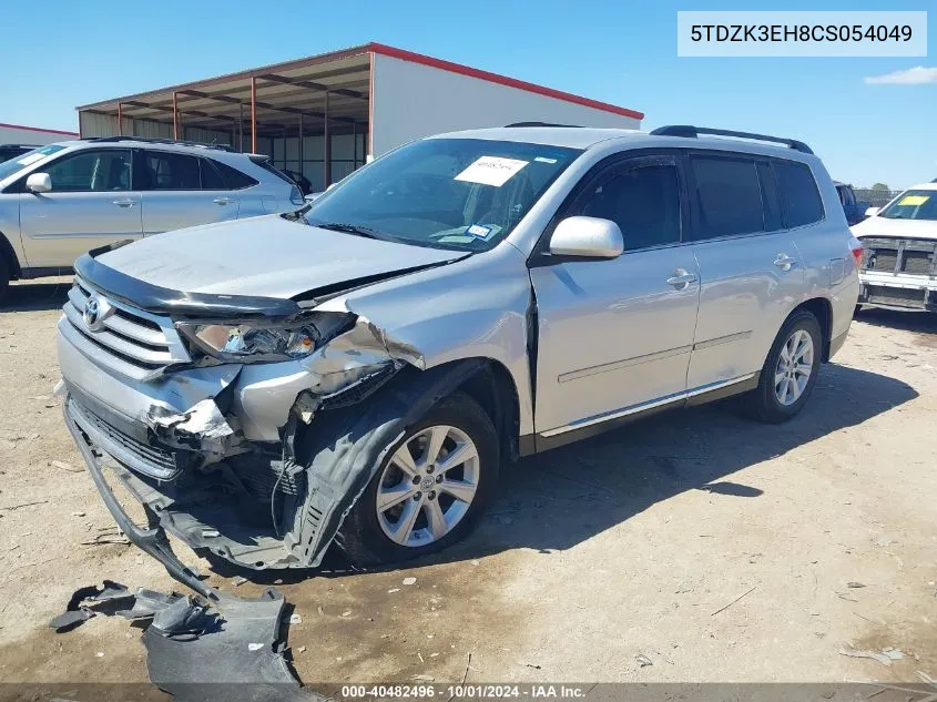 5TDZK3EH8CS054049 2012 Toyota Highlander Se