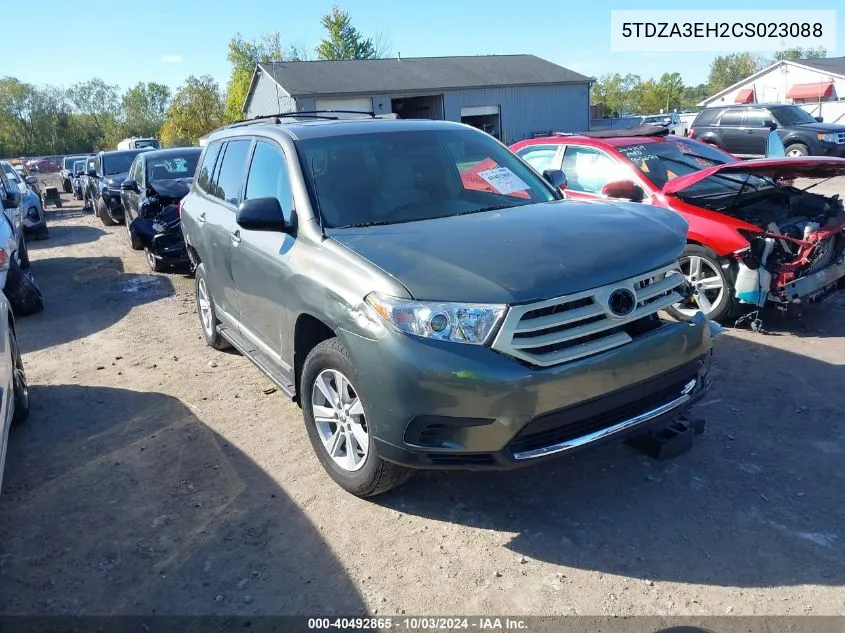 2012 Toyota Highlander VIN: 5TDZA3EH2CS023088 Lot: 40492865