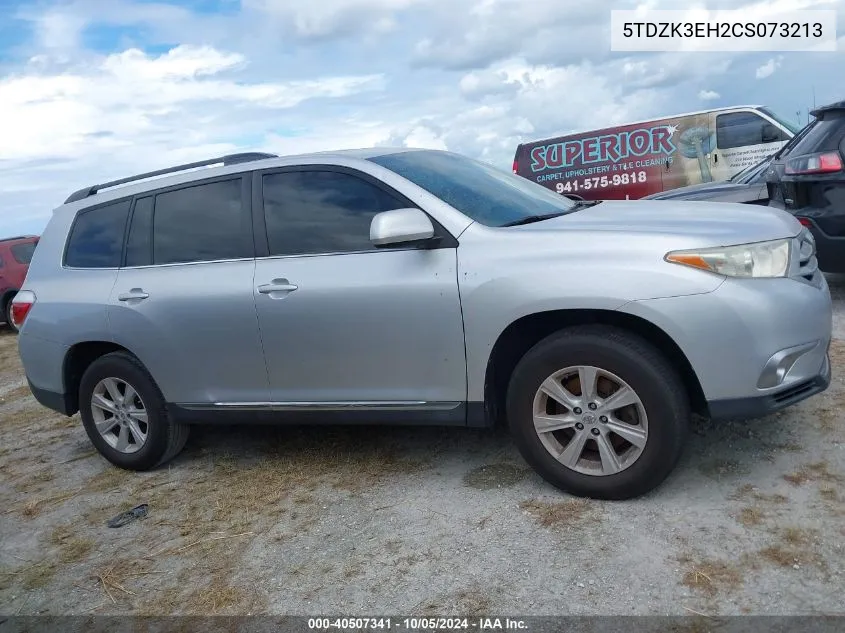 2012 Toyota Highlander Se VIN: 5TDZK3EH2CS073213 Lot: 40507341