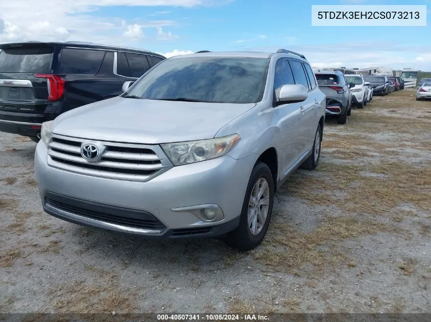 2012 Toyota Highlander Se VIN: 5TDZK3EH2CS073213 Lot: 40507341