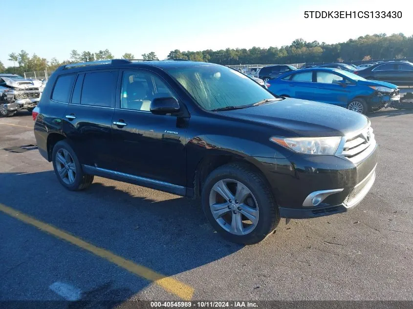 2012 Toyota Highlander Limited V6 VIN: 5TDDK3EH1CS133430 Lot: 40545989