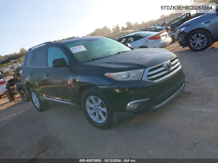 2012 Toyota Highlander Se VIN: 5TDZK3EH8CS053564 Lot: 40575550