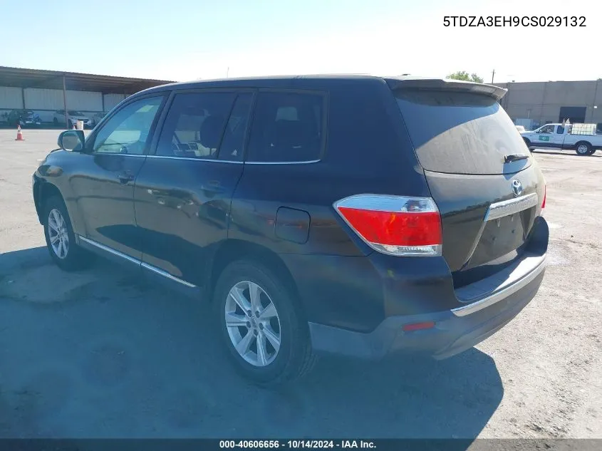 2012 Toyota Highlander VIN: 5TDZA3EH9CS029132 Lot: 40606656