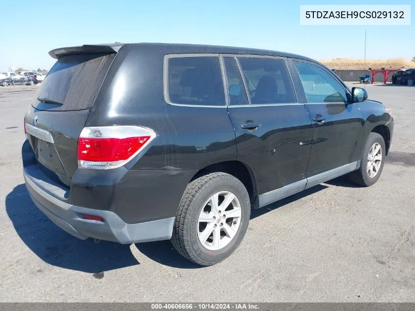 2012 Toyota Highlander VIN: 5TDZA3EH9CS029132 Lot: 40606656