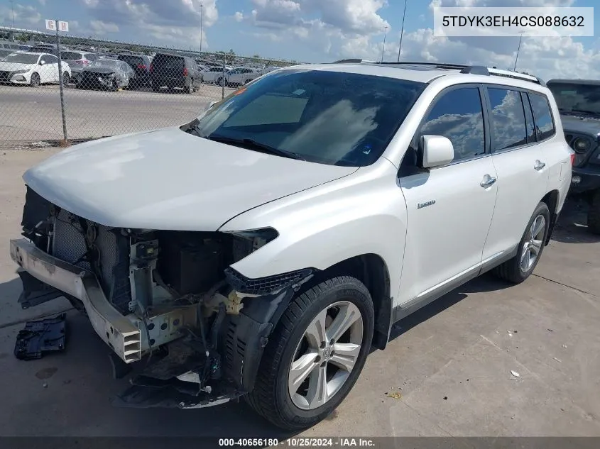 2012 Toyota Highlander Limited V6 VIN: 5TDYK3EH4CS088632 Lot: 40656180