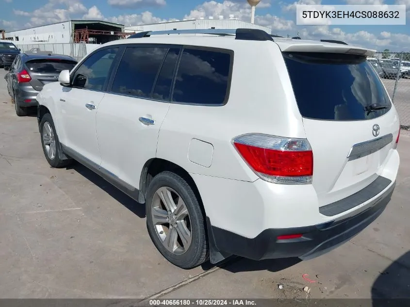 5TDYK3EH4CS088632 2012 Toyota Highlander Limited V6